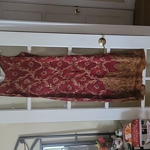 FLORA PRINT MIDI SHIFT DRESS BOHO  SZ M